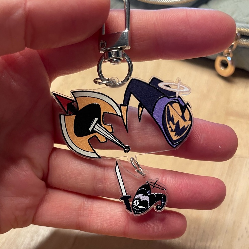 Hazbin Hotel Adam and Lute Acrylic Keychain